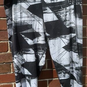 Adidas Black and Gray Sweatpants with Urban Design